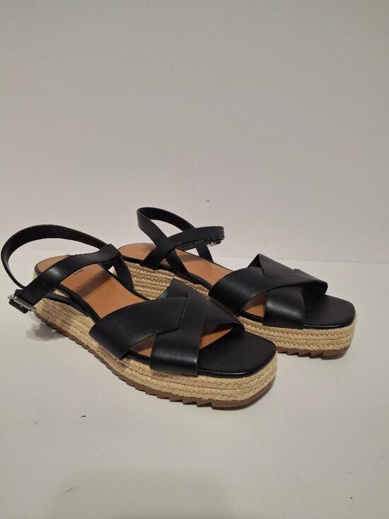 A.N.A. A New Approach Shoes - a.n.a A New Approach Black Espadrille Platform Sandals Size 11 Ankle Strap